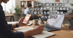 Gemini徹底活用術！Google連携・最新情報検索で使える生成AIの具体的な使い方のイメージ画像