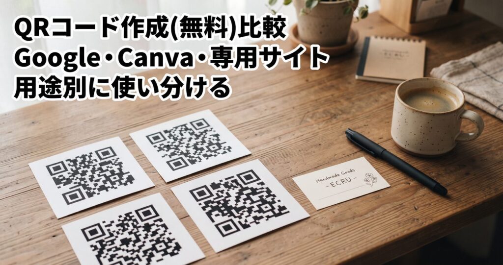 QRコード作成(無料)比較｜Google・Canva・専用サイトで用途別に使い分けるのイメージ画像